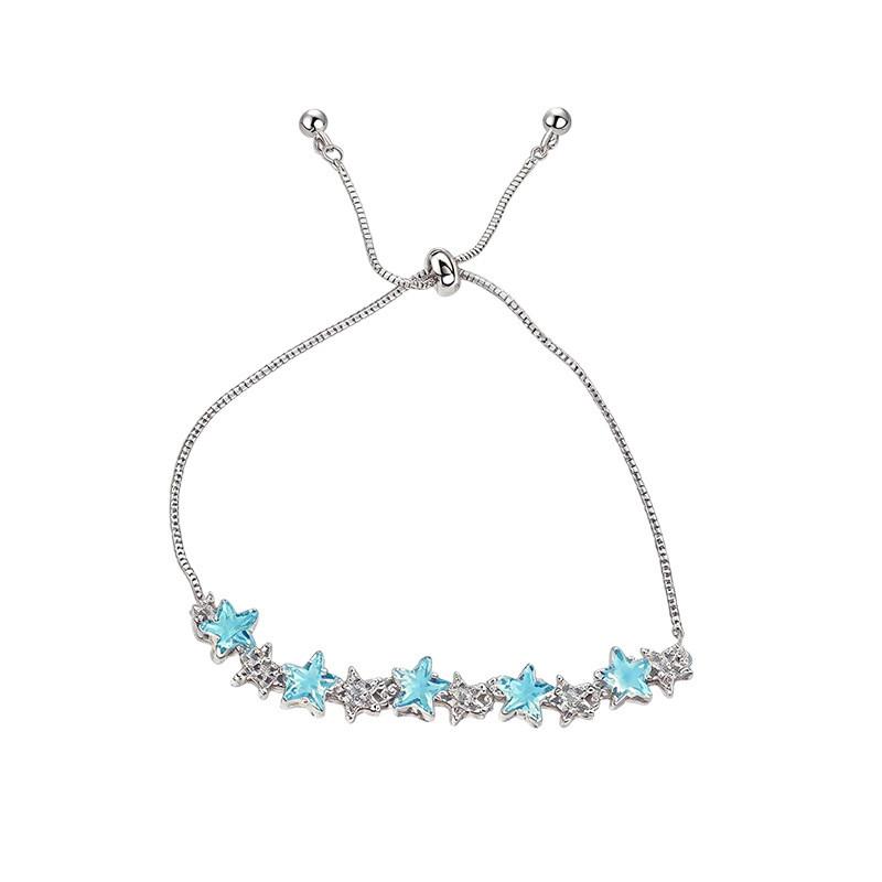 14k Gold Plated Zircon Flower Bracelet For Women With Elegant Design