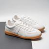 Men S Genuine Leather Thick Sole Low Top Casual Sneakers