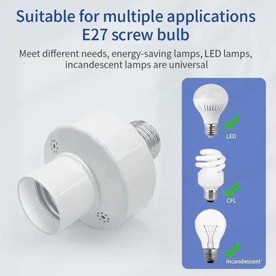 Wireless RF 433MHz Remote Control Smart Timer Switch E27 Lamp Holder LED Bulb Base AC85V~220V Light Switch Room Timer Switches