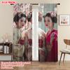 2pcs   plane printing Curtains&Window Treatment Sakura and geisha characters Polyester Woven (without rod) Art Deco Festive
