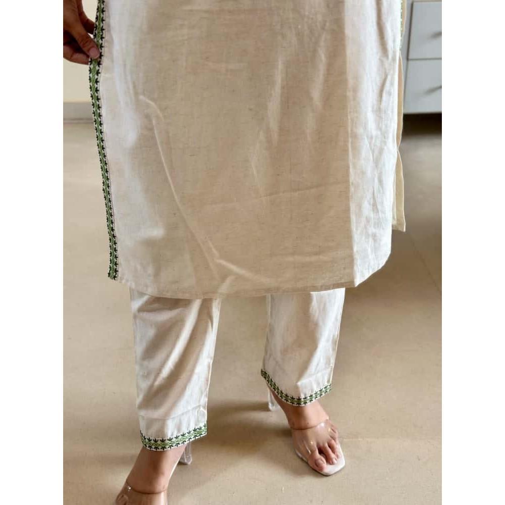 Cotton Flex Kurti Pant Dupatta Set Indian Bollywood Ethnic Salwar Kameez Dress