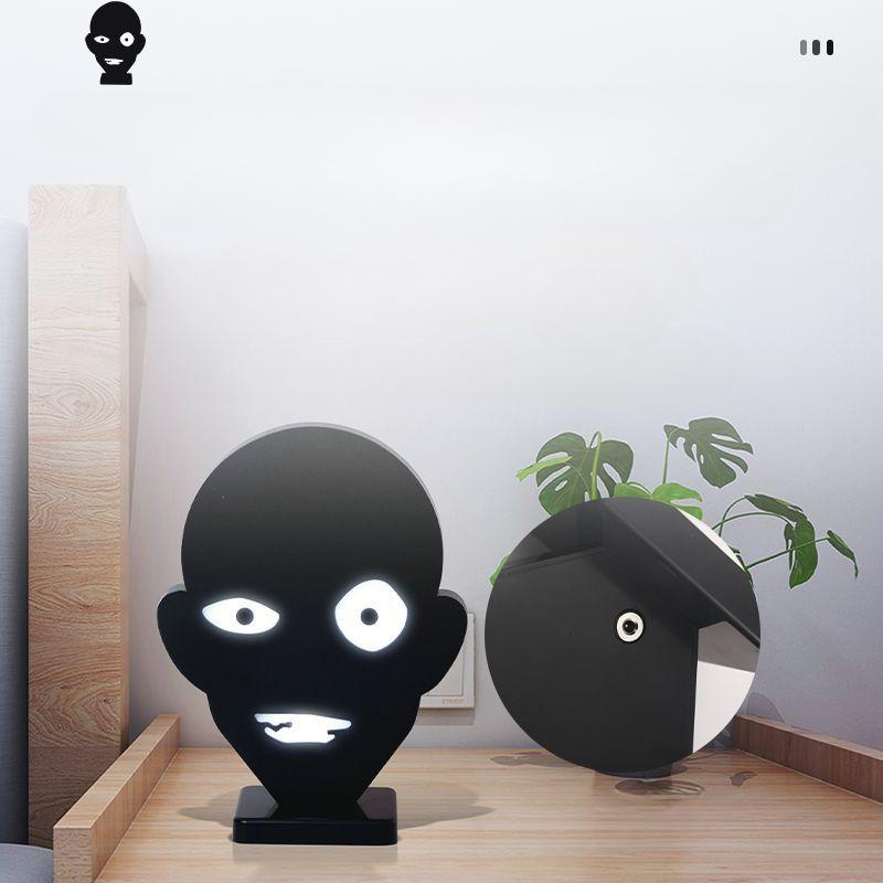 Small Night Light with Prisoner, Black Clothes People, Household Desktop Decoration, Creative Bedside Atmosphere Lamp Decoration