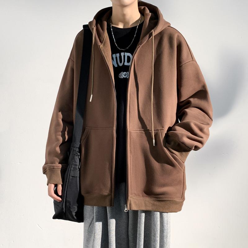 Kapüşonlu Hırka Rahat Sweatshirt Erkek Sonbahar ve Kış Erkek Çift Ceket Genç Giyim
