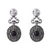 Retro personality trend alloy geometric relief pattern medium antique temperament earrings simple light luxury earrings