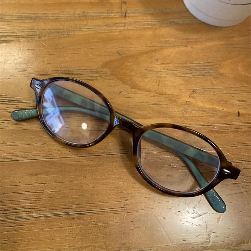 

0 To -4.0 Elliptical Myopia Glasses Tortoise Colored Eyeglass Legs Anti Blue Light Computer Glasses Decorative Glasses 0 Anti blue light синій