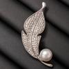 Fashion Leaf Pin, Leaf Headpiece Pin, Elegant Suit Dress Collar Pin