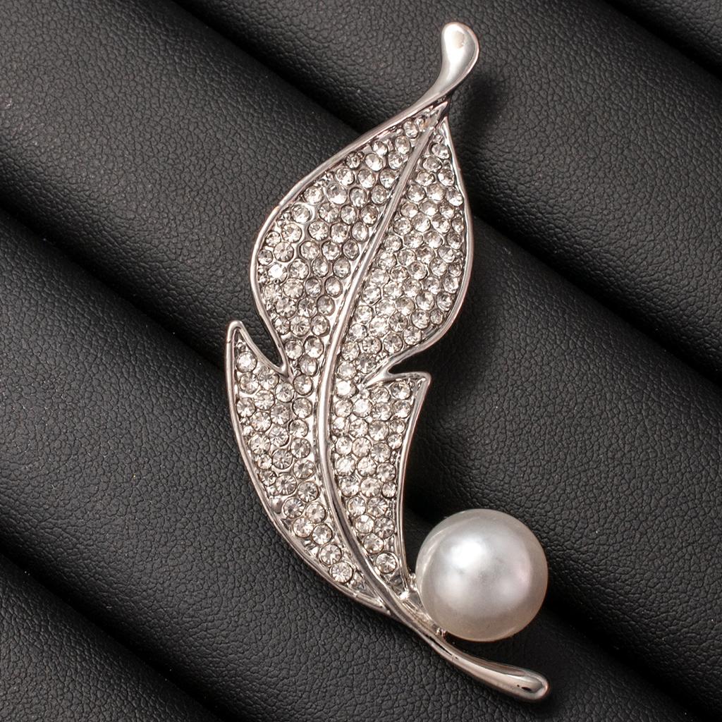 Fashion Leaf Pin, Leaf Headpiece Pin, Elegant Suit Dress Collar Pin