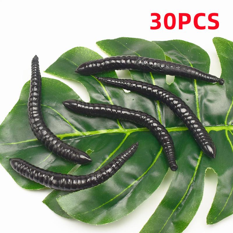 Children's Party Prank Trick Props Can Be Stretched Simulation Earthworm Soft Rubber Ground Dragon Props Maggots Horror Toys