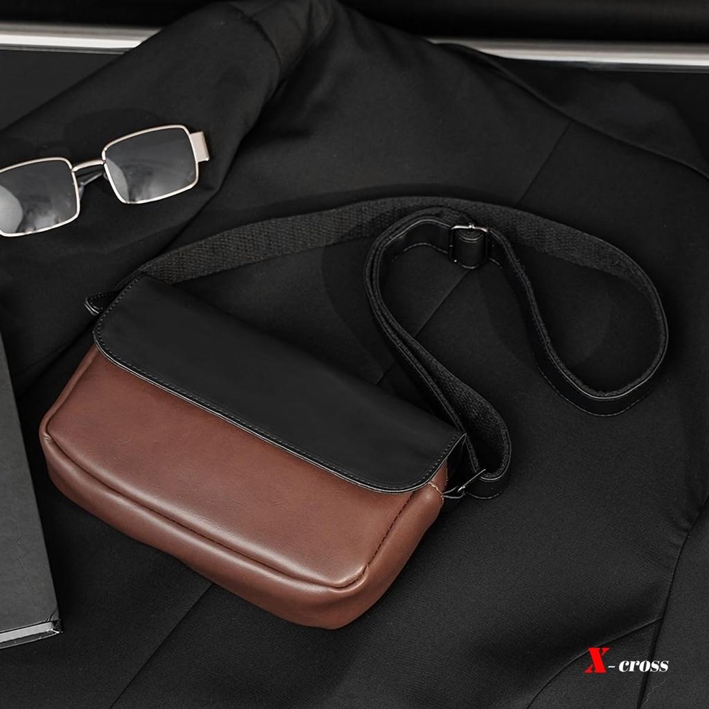 Cross Shoulder Leather Messenger PU Horizontal Shoulder Perfect for and Simple and Stylish Design with Zipper Perfect for or Body Faux Mini Shoulder