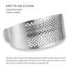 Garlic Press Stainless Steel Rocker Mincer with Silicone Peeler and Cradle Garlic Cutter Kitchen Tool for Easy Crushing