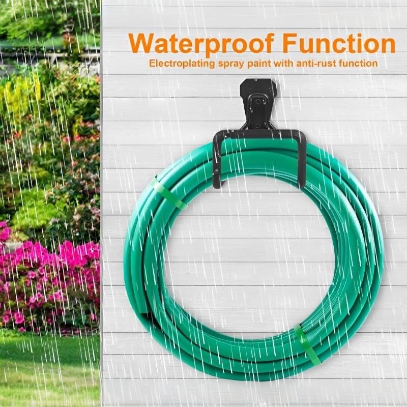 Garden Hose Rack Garage Hooks With Anti-Slip Coating Wall Mount Storage Organizer Wall-Mounted Hose Hanger