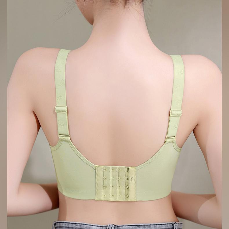 Adjustable Underwear for Women's Gathering Anti Sagging Summer Bra Thin Full Cup Plus Size Bra