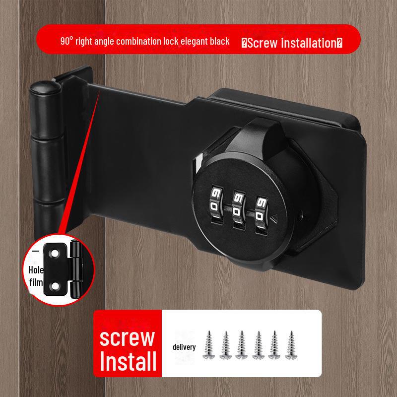 Încuietoare cu parolă antifurt pentru dulap și frigider - Nu necesită găurire, Compatibilitate cu deschidere dublă și dulapuri pentru dosare