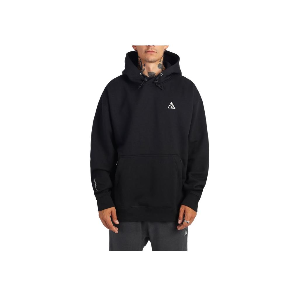 Nike Solid Color Logo Pocket Pullover Hoodie Men Hoodies Black DZ3392-010