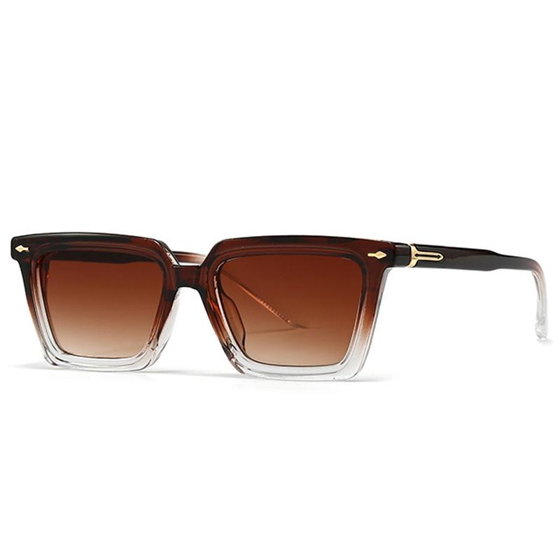 SHAUNA Ins Popular Fashion Cat Eye Sunglasses Women Gradient Shades UV400 Retro Rivets Decoration Green Sun Glasses