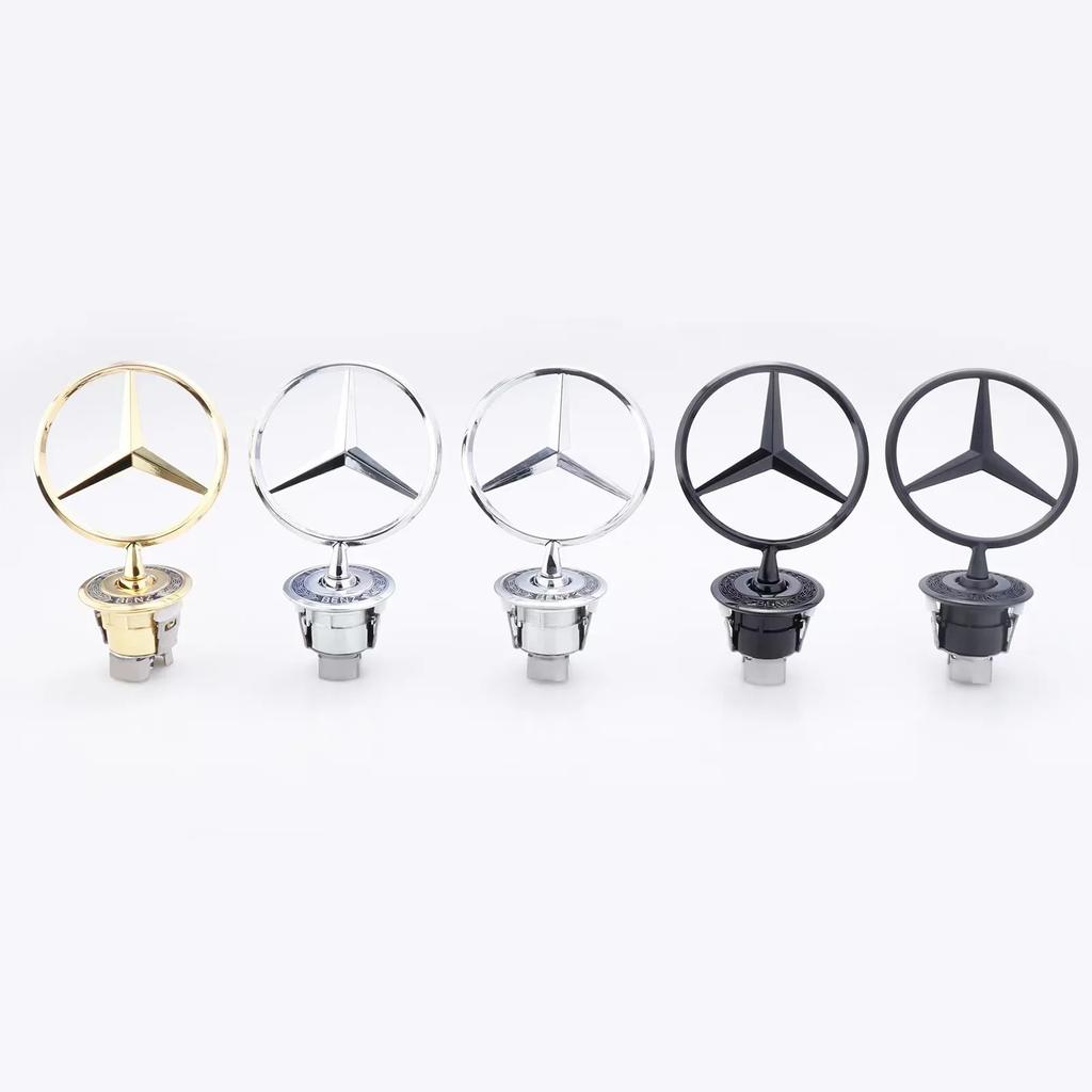 C200 E200 For Mercedes Benz Star Bonnet - Badge for Car Hood Front Chrome Logo Hood Marking for Benz C E S Class W204 W205 W212