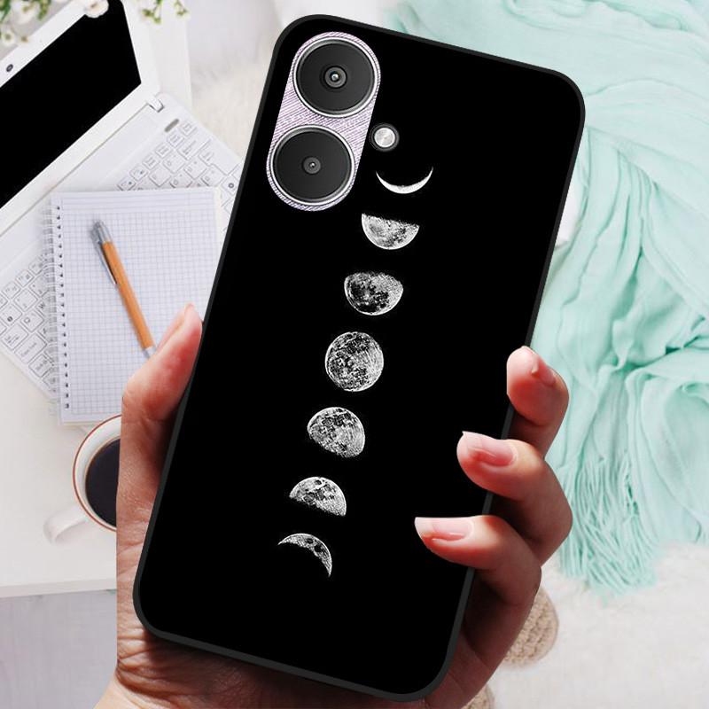 For Xiaomi Redmi 13C 5G Case Black Silicone Bumper Wolf Lions Soft TPU Covers for Xiaomi Redmi 13C 5G Funda Coque Protective