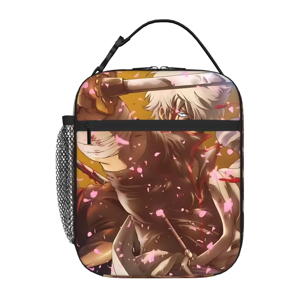 1 Piece Zipper Closure Knife Storage Bag Pocket Gintama School Lunch Food Box Reusable For Lunch Food Bag