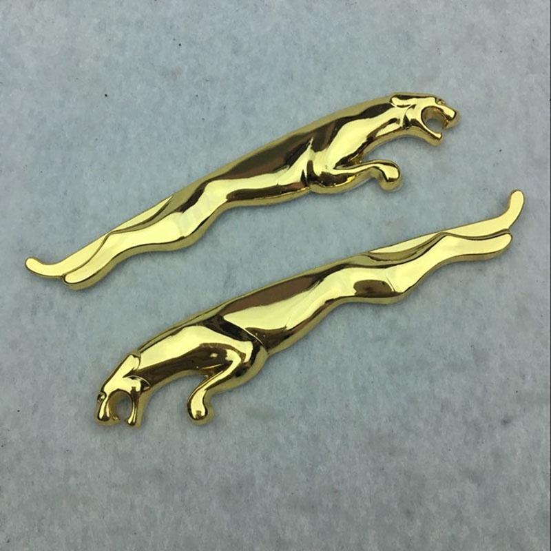 2 szt. Metalowe Emblematy 3D Jaguar Naklejki Zestaw Dla Modeli Xjs Xj6 Xk8 Xf I E Type