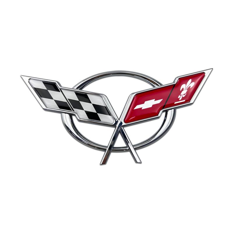 3D ABS Car Emblem For Chevrolet Corvette C5 C6 C7 C8 Rear Trunk Front Hood Sticker Replacement Badge Exterior Decoration