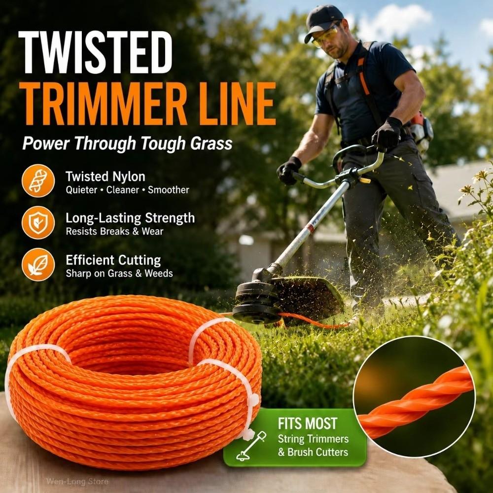2.4mm 2.7mm 3mm Diameter Grass Trimmer Rope Nylon Material Brush Cutter Line Professional Use
