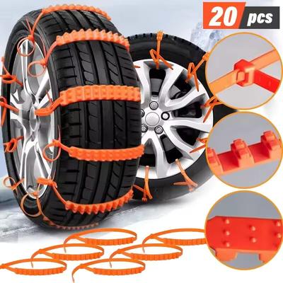 10/20PCS Winter Car Tire Chains Anti-Skid Snow Tyre Cable Ties Auto Outdoor Emergency Accessories for Tyre Skid Proof