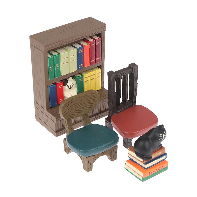 1:12 Dollhouse Mini Resin Table lamp TV Rocking Chair Stool Tea Set Furniture Kitchen Japanese Style Groceries Crafts Decor Toy