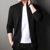New 2025 Men's Stand Collar Zipper Knit Cardigan Sweater Coat for Autumn/Winter