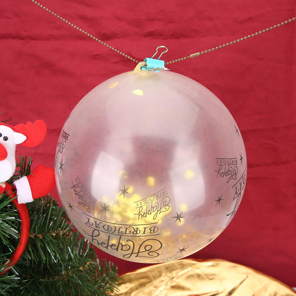 10Pcs Latex Transparent Balloon with   Words for Birthday Party Wedding Anniversary Decorate