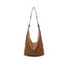 New Vegetable Tanned Matte Leather Collapse Bag Binaural Bucket Bag Women's Large-capacity Versatile Commuter Bag