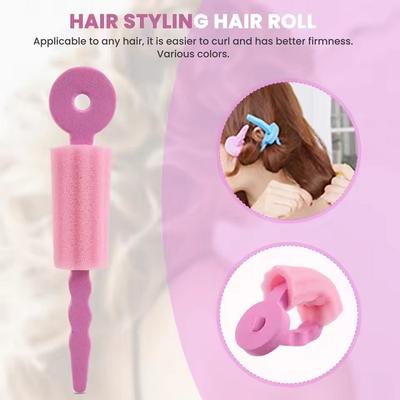 3/6/9pcs Hair Care Foam Rollers Heatless Magic Sponge Soft No Heat Hair Curler High Quality Curly Hair DIY Hair Styling Tools