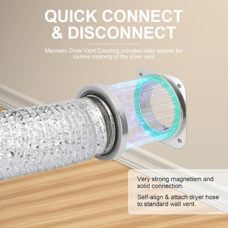 Heavy Type Fireproof Dryer Vents Magnetic Coupling Magnetic Dryer Vents Coupling Dryers Part Easy to Clean