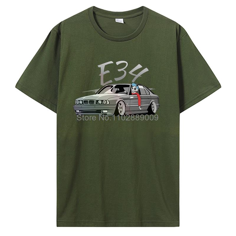 Glstkrrn E34 Herren T-Shirt Sommer Herren Übergroßes T-Shirt Herrenbekleidung Harajuku Mode Streetwear T-Shirts Retro Baumwoll T-Shirt