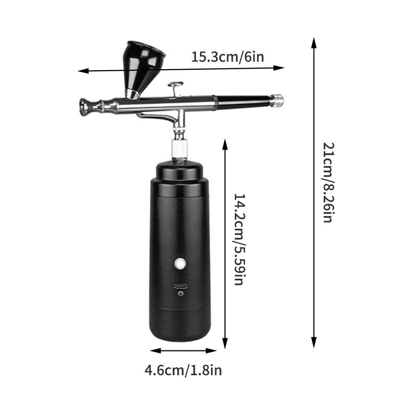 Black Oxygen Injection Device, Hand Held Electric Spray Gun, High Pressure, Nano Oxygen Injector, Household Spray, Beauty Instru