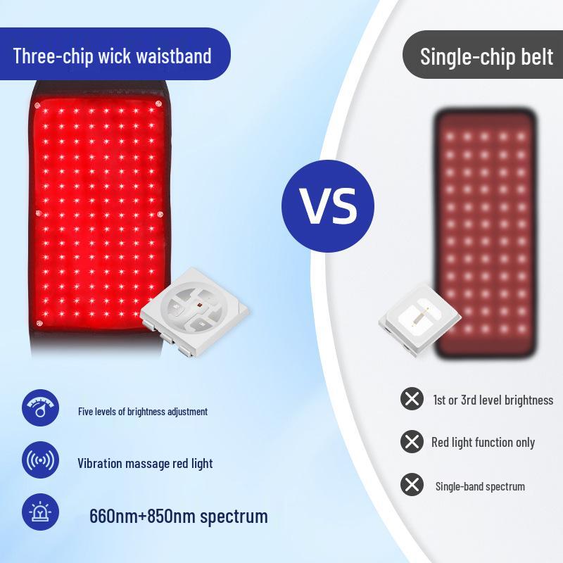 LED Infrared Therapy Waist Belt with Multi-functional Massage and Heat Compress