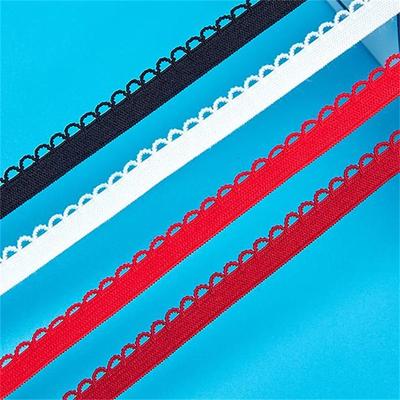 Gummiband elastische Spitze Spitze 0,9cm Halbmond Unterwäsche Schultergurt Zahnrand Band