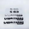 YTW1  3D Letters S63 S65 V12 Biturbo V8Biturbo 4matic+ ABS Emblem for Mercedes Benz W222 W223 Car Fender Trunk Logo Sticker