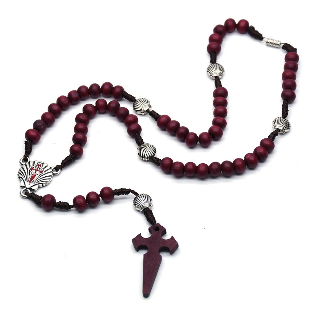 Wood Bead Zinc Alloy Pendant Necklace Unisex Hanging Solid Color Stylish Replacement Photography Choker Birthday Gift