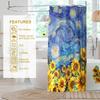 Shower Curtain Starry Night, Sunflowers Shower Curtain For Bathroom, Showercurtain Set With 12 Hooks Waterproof Polyester Fabric