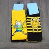 Cute anime cartoon adventure socks yellow street role playing cotton comics female men socks party novelty interesting spring