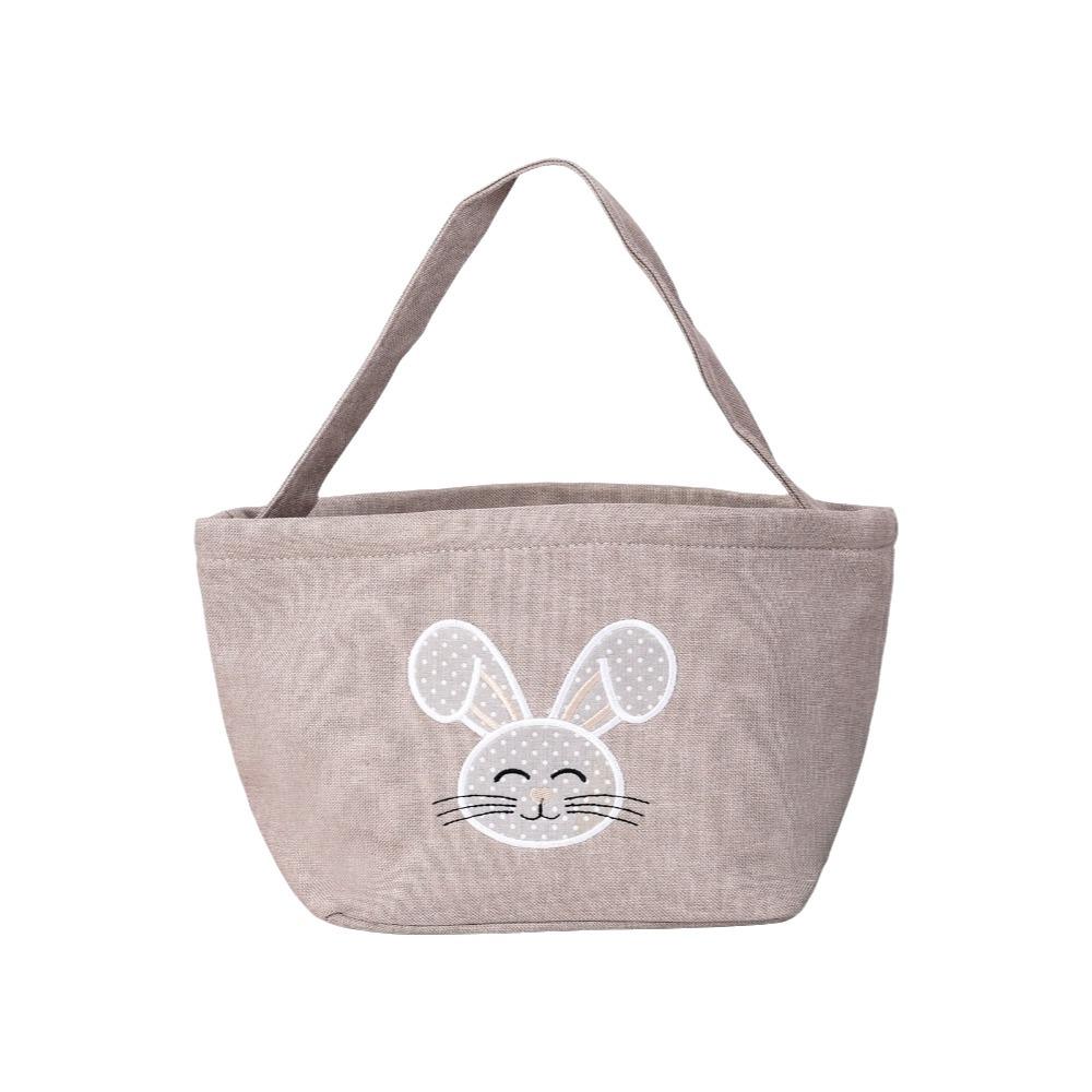 

Cartoon Easter Rabbit Basket Large Capacity Candy Gift Bag Happy Easter Handbag Kids Supplies коричневый