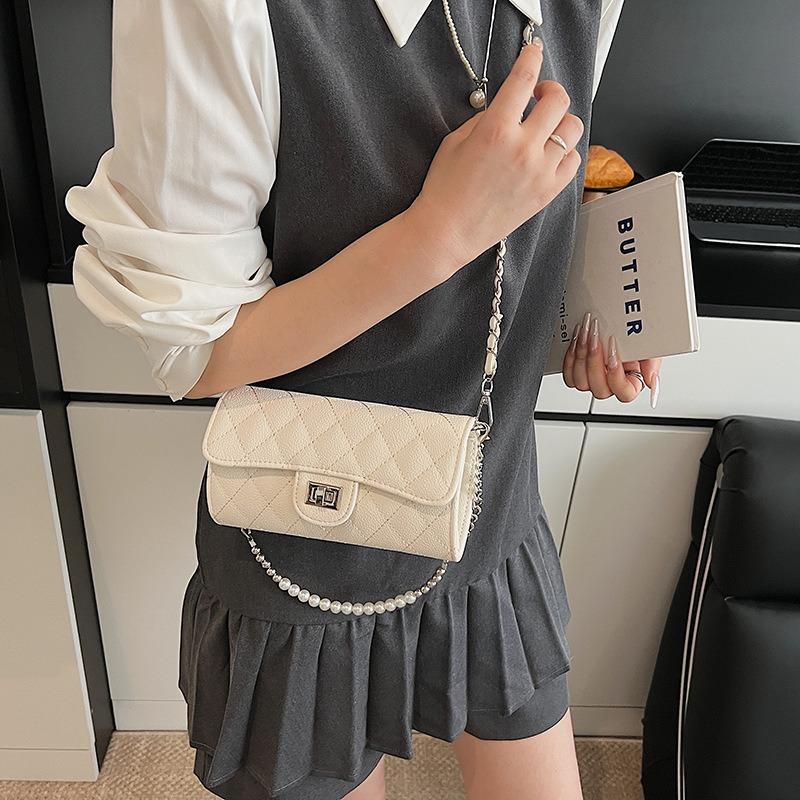 Rhombus chain small bag women's summer new versatile popular shoulder bag premium messenger bag