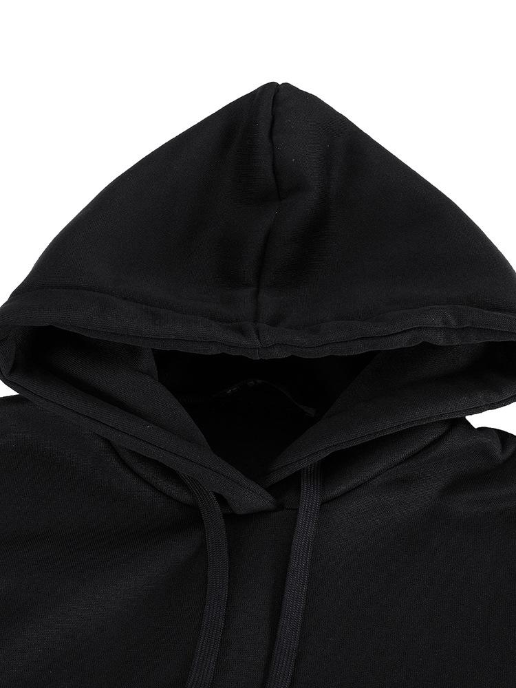 Plus Size Women's Solid Color Long-Sleeve Casual Sweatshirt and Windbreaker Coat