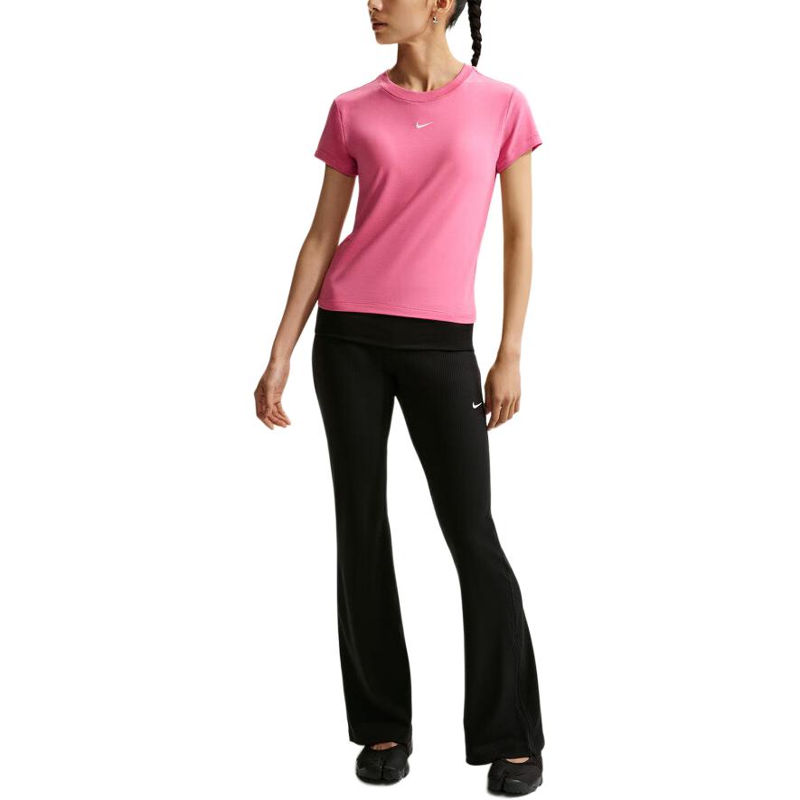 Nike Sportswear Regular T Shirt Women's Peony Red/Sail White FV5509-641