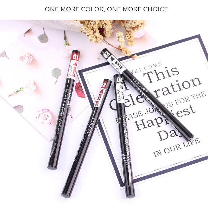Waterproof Sweatproof Eyebrow Pen 4-Head Fork Tip Eye Brow Enhancer Long Lasting Eyebrow