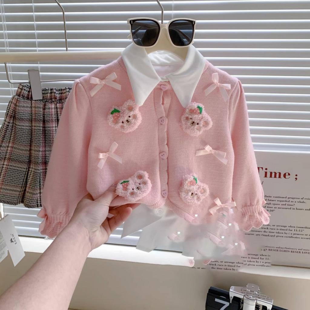 Kinderpullover Strickjacke Herbst-Outfit Neuer koreanischer Stil Westlicher Stil Kinderjacke Frühling und Herbst Strickpullover