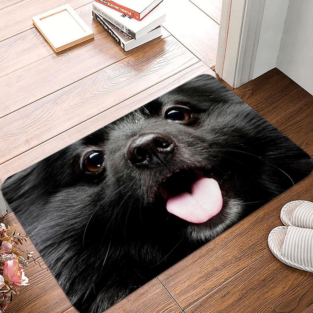 Bedroom Balcony Non-Slip Rug Entrance Door Mat Floor Mat Dog Funny Pug Schnauzer Kitchen Living Room Rug
