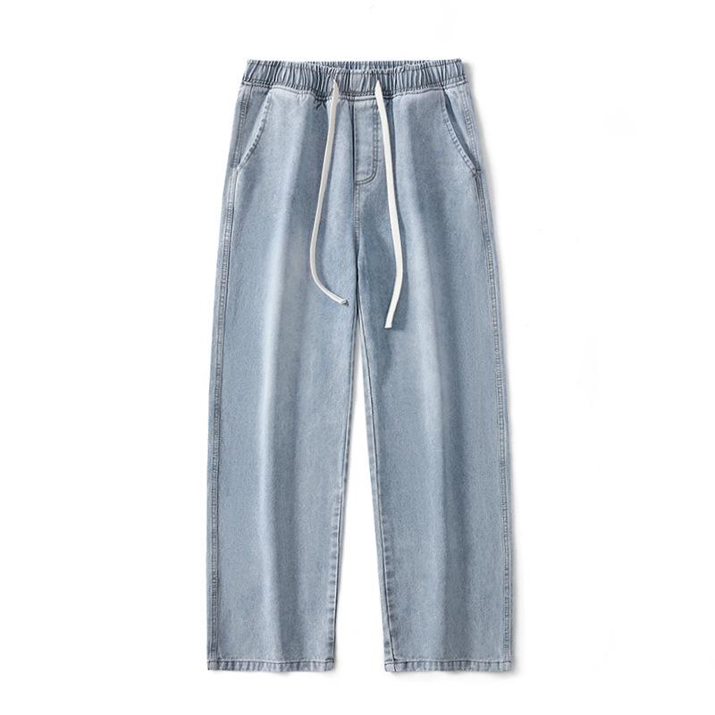 

Модные мужские мешковатые джинсы свободного прямого кроя в корейском стиле хай-стрит, повседневные на каждый день, широкие брюки, волочащиеся по полу L