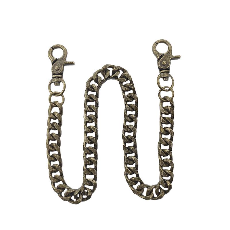 Men's Hip-Hop Punk Bronze Metal Jeans Waist Chain Pendant