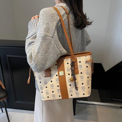 Fashion Printed Large-capacity Bag Women's 2025 Autumn and Winter New Popular Simple Shoulder Bag Versatile Commuter Tote Bag
